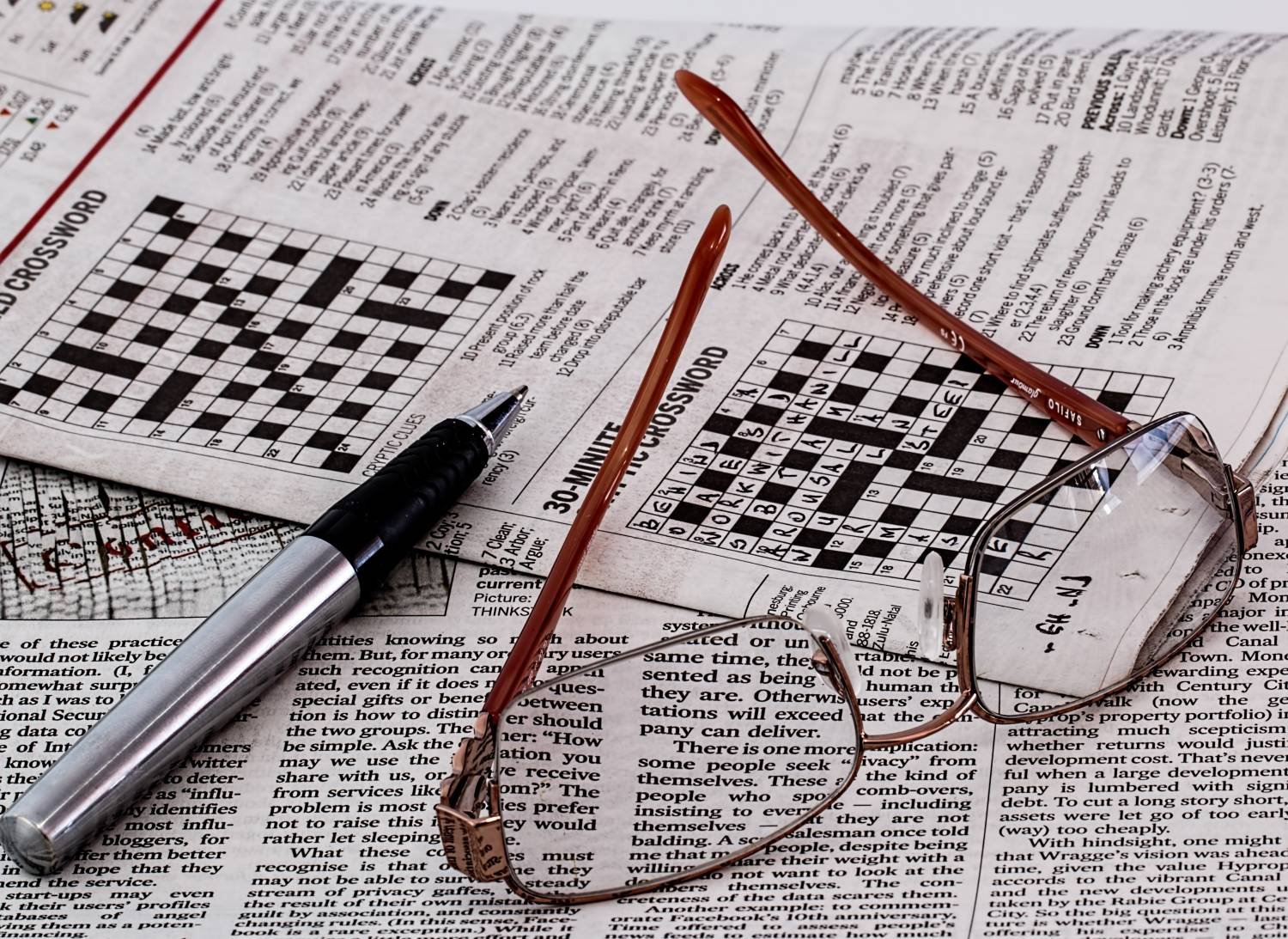 A crossword puzzle